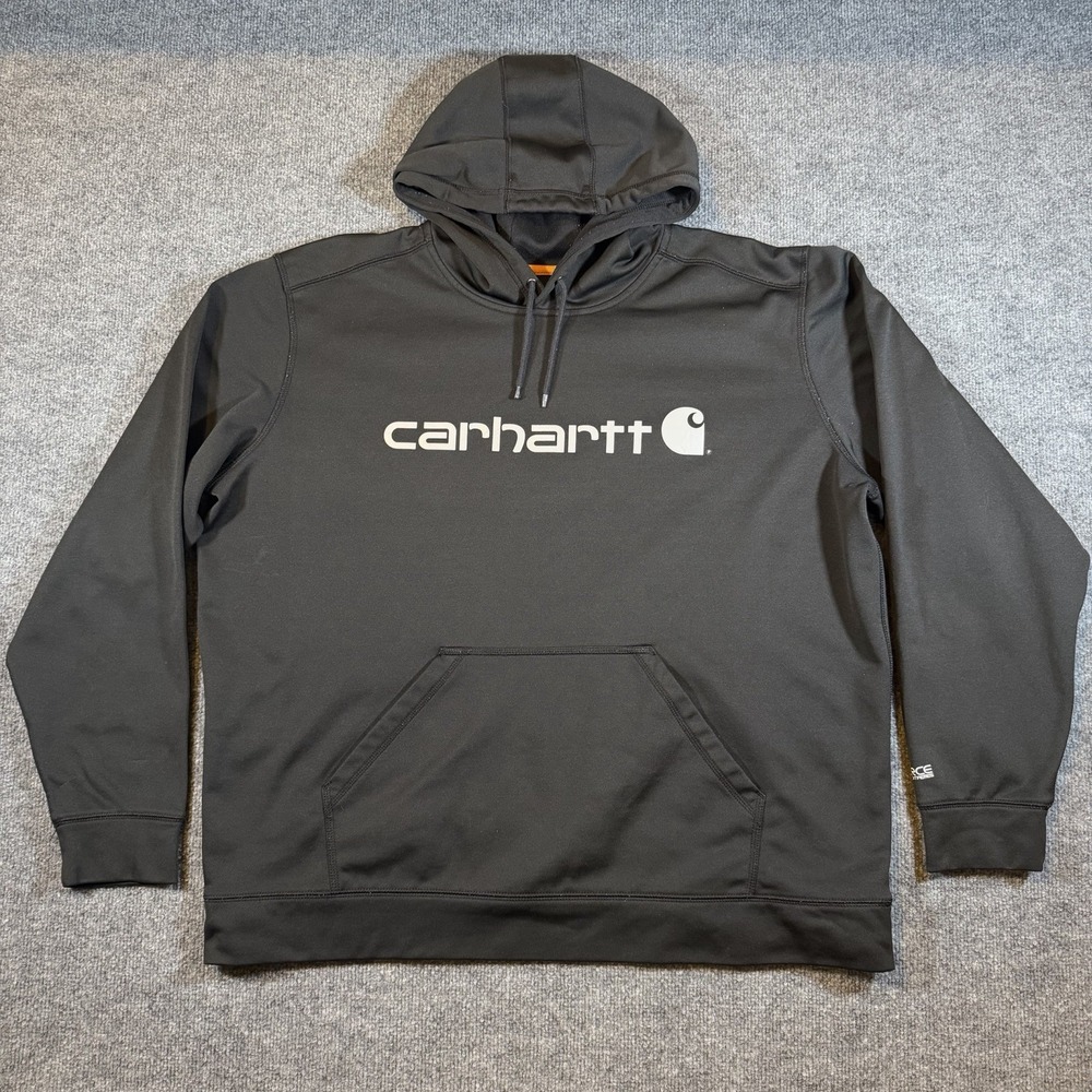 Carhartt Men's 2XL Force Extremes Hoodie Sweatshirt Black Relaxed Fit Pullover